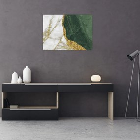 Tablou pe sticlă - Marmură verde N⁰3 (70x50 cm)