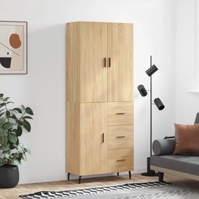 vidaXL Dulap înalt, stejar sonoma, 69,5x34x180 cm, lemn compozit