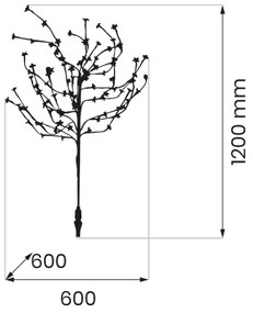 Corp de iluminat LED RGBW TREE LED/0,1W/1,2V 600 mAh IP44 maro