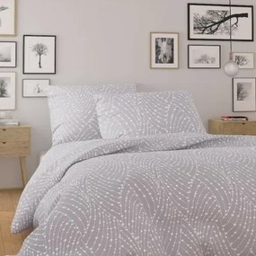 Lenjerie de pat din bumbac Qualitytex Nordic Astra gri