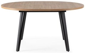 Masă de dining în culoare naturală rotundă extensibilă ø 120 cm Cleo – Marckeric