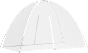 vidaXL Plasa țânțari Mongolia cu uși, 220 ochiuri alb 200x120x130 cm