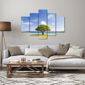 Tablou plaja cu copac (150x105 cm)