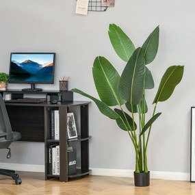 HOMCOM Bananier Artificial 160 cm cu Ghiveci și 10 Frunze Realiste, Plantă Artificială Tropicală pentru Decorațiuni Interioare și Exterioare, Verde | Aosom Romania