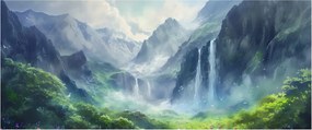 Tablou - Valea cascadelor (120x50 cm)