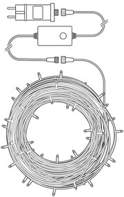 Nedis WIFILP01C48 - LED RGB șir exterior Crăciun 48xLED 13,8m IP65 Wi-Fi Tuya