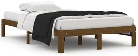 810363 vidaXL Cadru de pat, maro miere, 120x200 cm, lemn masiv de pin