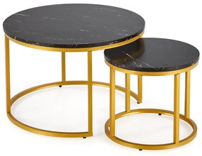 Set 2 buc. măsuțe de cafea Palea (negru). 1092457