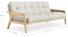 Canapea extensibilă maro roșcat 204 cm Grab - Karup Design