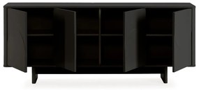 Comodă neagră 180x75x40 cm Solei – MOME