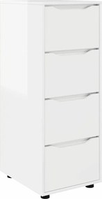 vidaXL Dulap de depozitare Alb lucios 40 x 48 x 105 cm Lemn compozit