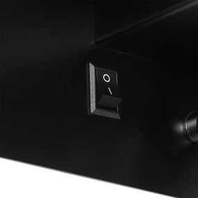 Aplică modernă neagră cu LED și USB - Thijs