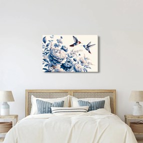 Tablou - Colibri deasupra florii (90x60 cm)