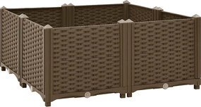 vidaXL Strat înălțat, 80x80x38 cm, polipropilenă