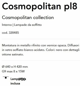 Lustra moderna cu 8 surse de lumina Cosmopolitan pl8 negru