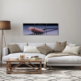 Tablou cu oglindire (cu ceas) (90x30 cm)