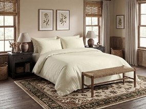 Lenjerie de pat din bumbac CALMORA bej deschis Dimensiune lenjerie de pat: 70 x 90 cm | 140 x 220 cm