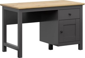 Birou HESEN, gri grafit/stejar artisan, PAL, 120x60x75 cm