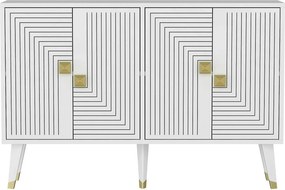 Comoda AHART, alb, PAL melaminat, 120x30x80 cm