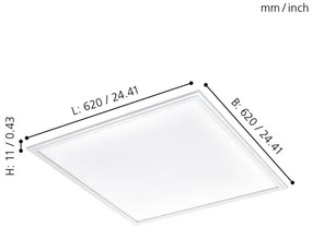 Eglo 96154 - LED panel SALOBRENA LED/40W/230V