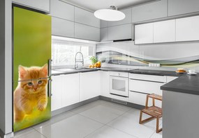 Autocolant frigider acasă Red Cat