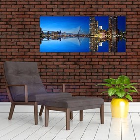 Tablou - Rotterdam nocturn (120x50 cm)