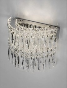 Aplica de perete LED crom, cristale sticla NUVIA