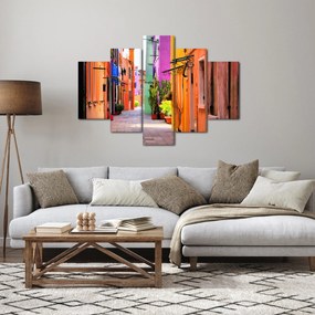 Tablou - Casa colorată în Burano, Veneția (150x105 cm)