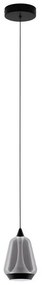 Pendul LED modern, Metal, Sticla, Fumuriu, ALISH
