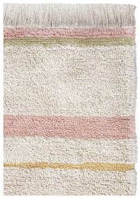 Covor roz/crem lavabil/țesut manual din bumbac 140x200 cm Lanes Vintage Nude – Lorena Canals