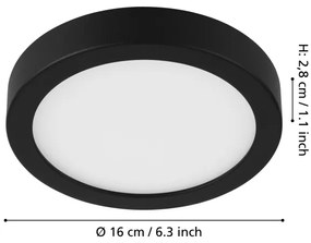 Eglo 900581 - Plafonieră LED dimmabilă FUEVA LED/11W/230V, negru