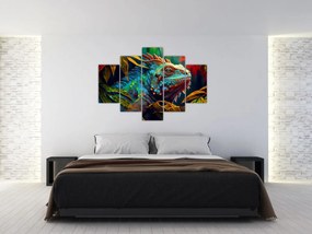 Tablou - Iguana colorată (150x105 cm)