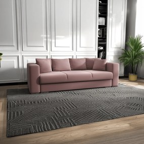 Canapea extensibilă dumonde cu ladă de depozitare si sezut confortabil din spuma high-density, Gloria Royal Roz 240x100 cm