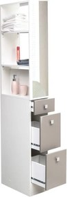Dulap baie TemaHome Combi, lățime 24,3 cm, gri - maro