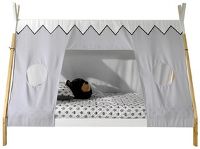 Set TIPI format în Pat copiiul înalt fără gard (90 x 200 cm) și setul textil asortat.