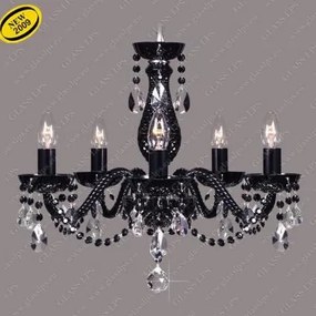 Candelabru cristal Bohemia L11 808/05/1-A, 6 black; F black, Ni