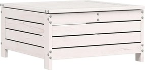 vidaXL Taburet de grădină, alb, 62x63,5x32 cm, lemn masiv pin