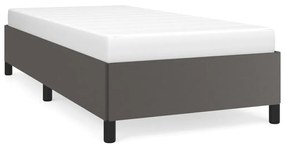 347237 vidaXL Cadru de pat, gri, 100x200 cm, piele ecologică