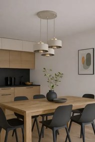 BRILAGI - Lustră suspendată pe cablu SPRING 3xE27/60W/230V bej/auriu