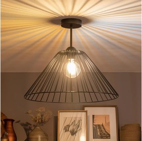 Brilagi - Lustră LED aplicată CERIA WIRE 1xE27/60W/230V Ø 45 cm neagră