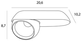 Spot LED Aplicat Directionabil Design Modern, Zeus 10w alb
