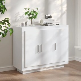 Servanta, alb, 92x35x75 cm, lemn compozit 1, Alb