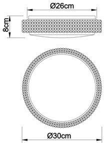 Globo 41749-12 - Plafonier LED OVI 12W 230V