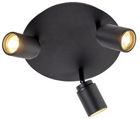 Spot modern pentru baie negru cu 3 lumini IP44 - Ducha