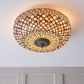 Endon 64276 - Plafonieră Tiffany MILLE FEUX, 2 x E27/60W/230V, Ø 45 cm
