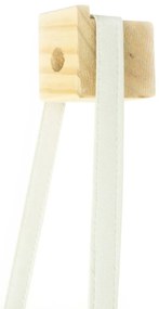 Ghiveci din lemn de brad Surdic Colgante, 17 x 62 cm, alb