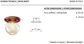 Spot incastrabil design retro realizat manual din ceramica VINTAGE
