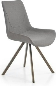 Scaun tapitat K290, gri/auriu antic, stofa clasica/metal, 56X59X86 CM