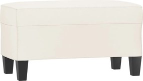 vidaXL Bancă, crem, 70x35x41 cm, piele ecologică