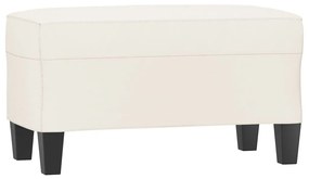 349440 vidaXL Bancă, crem, 70x35x41 cm, piele ecologică